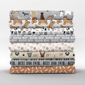 Neutral Dog Cotton Fat Quarters - Pet Puppy Bandanas Brown Gray White Adopt Petal Quilting Cotton Mix & Match Fat Quarters by Spoonflower