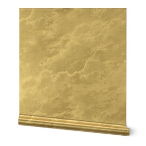 Carta da parati metallizzata oro o argento Ethereal Clouds - Rotolo di carta da parati neutra Heaven Nursery - Relax On Cloud 11 di fischkandi -