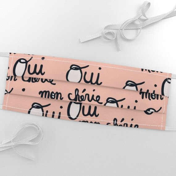 Oui Oui Fabric Bebe Oui Pink By Holli Zollinger Oui Mon Etsy