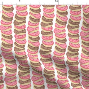 Pan Dulce Fabric - Mexican Pan Dulce Pink Conchas By Selmacardoso - Pastel Pan Dulce Bakery Pink Cotton Fabric By The Yard With Spoonflower