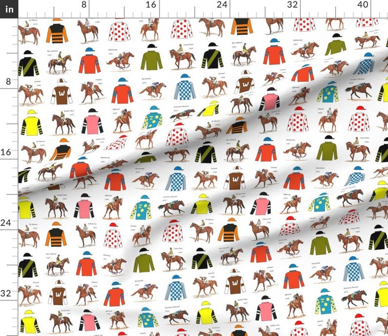 Horse Racing Silks Fabric American Triple Crown Winners By Etsy