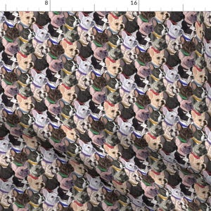 Friendly French Bulldogs Fabric - French Bulldogs 2 By Eclectic House - Watercolor Dog Cotton Fabric By The Yard With Spoonflower