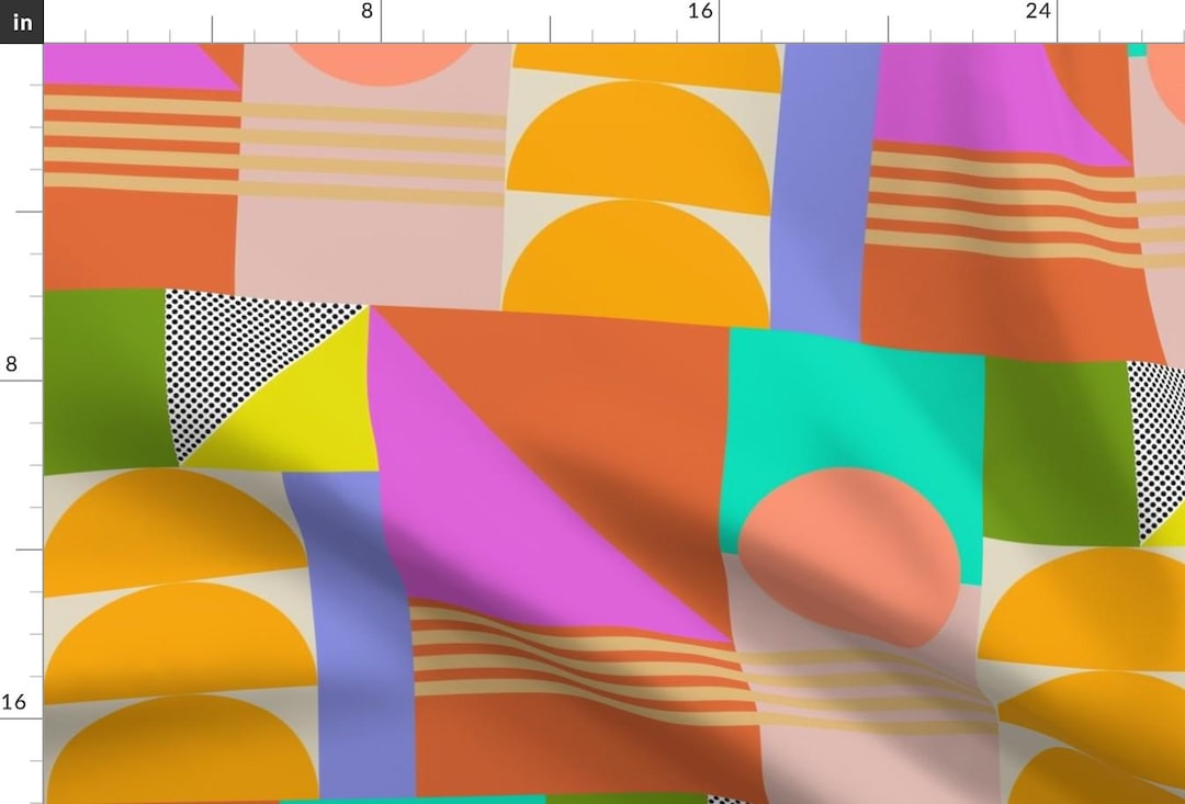 Textile Blocks Modern Bright Modern Shape Apparel Fabric - Colour Blocks by Kaileyhawthorn ...