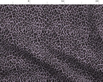 Leopard Spots Fabric - New Recipe Leopard Print By Melvinopolis - Purple Animal Print Upholstery Cotton Fabric By The Yard With Spoonflower