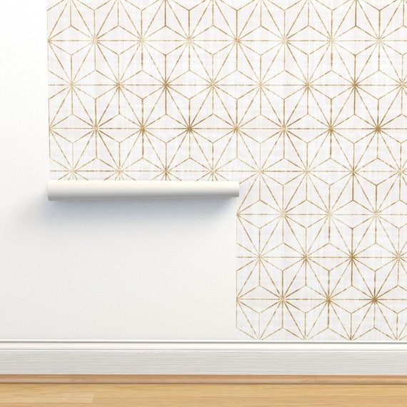 Gold Wallpaper Gold Star by Crystal Walen Gold Geometric - Etsy Gold Wallpaper Gold Star by Crystal Walen Gold Geometric - Etsy