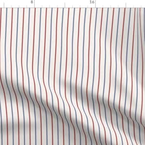 Vintage Baseball Fabric - Baseball Stitch Ticking Stripe by aaron_christensen - Boys Small Scale Nostalgic Fabric by the Yard by Spoonflower