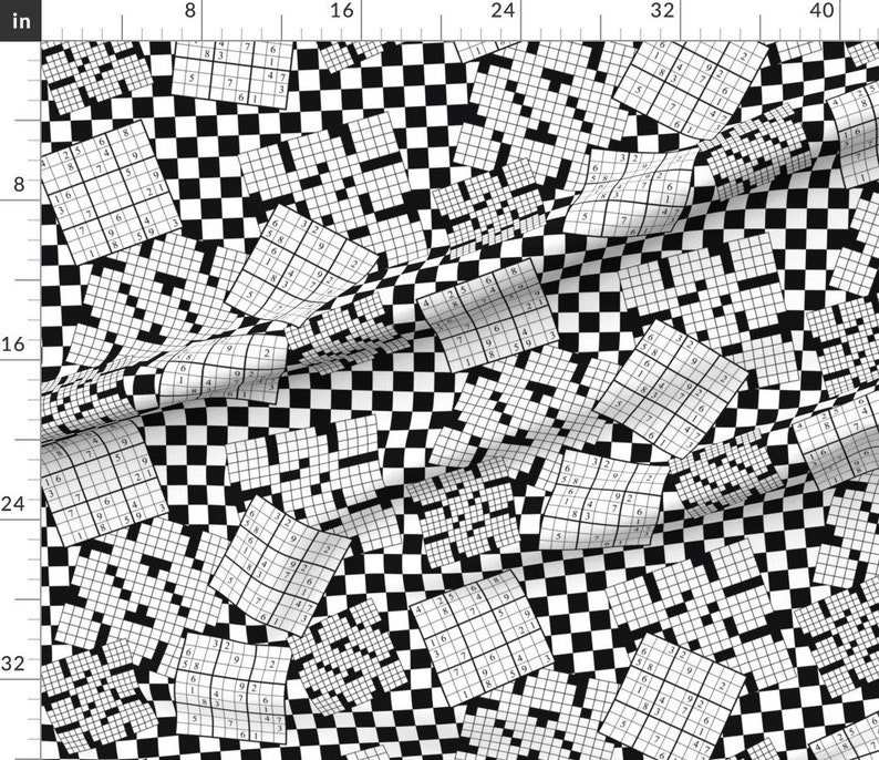 Puzzles Fabric the Daily Puzzles by Robyriker Puzzles Etsy