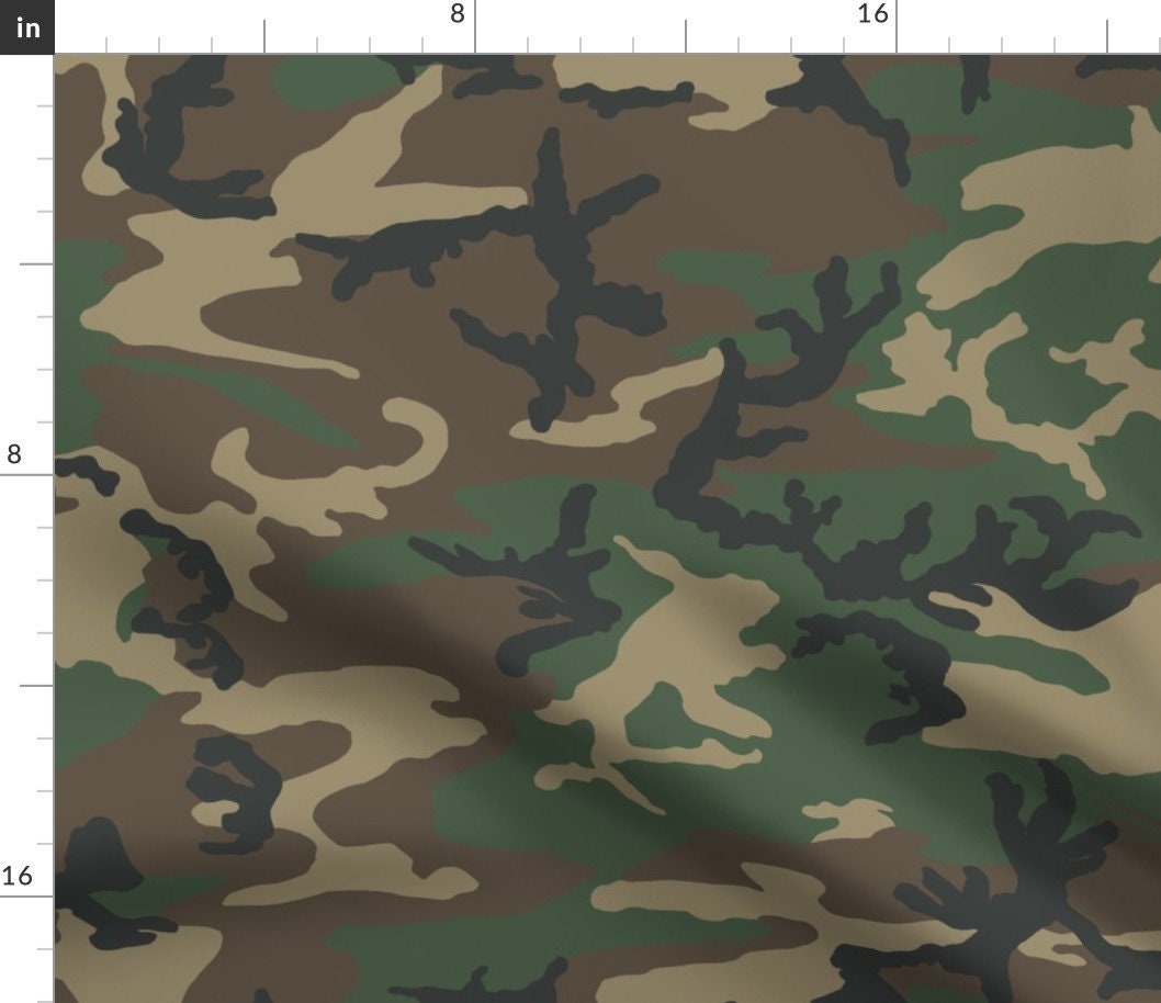 Standard Woodland Camo Fabric M81 Woodland Camo By Ricraynor Etsy