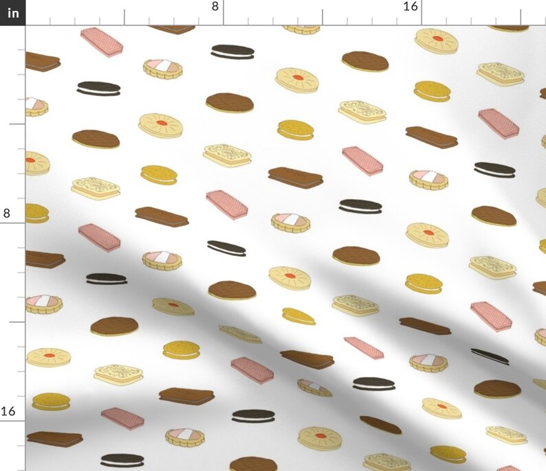Sweet Biscuits Fabric Biscui Biscuit Pattern by Emmamethod - Etsy