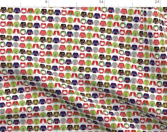 Ugly Sweater Fabric - 1" Ugly Christmas Sweaters By Greenmountainfabric - Ugly Sweater Christmas Cotton Fabric By The Yard With Spoonflower
