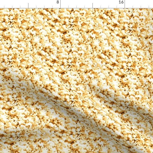 Popcorn Fabric - Buttered Popcorn By Weavingmajor - Popcorn Junk Food Snacks Cotton Fabric By The Yard With Spoonflower