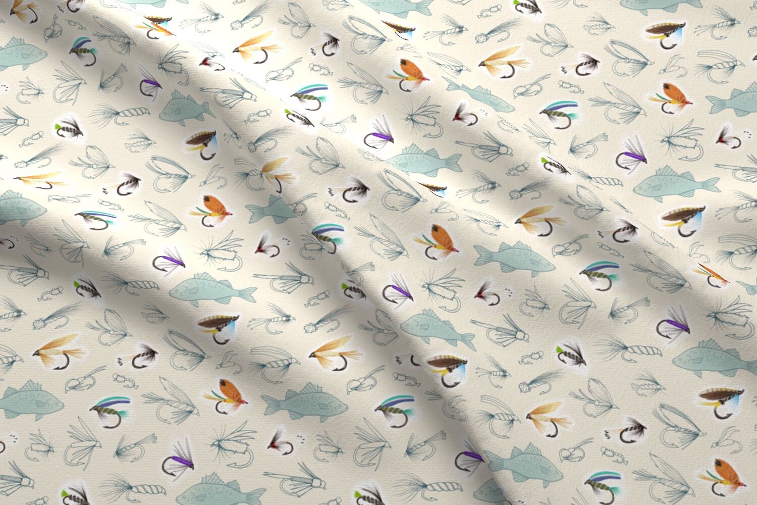 Fly Fishing Fabric Fishing Flies By Hazel Fisher Creations Etsy