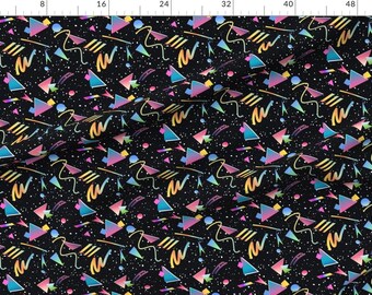 1980s Fabric - Stuck in the 80s by Rosetipitinodesigns - Black