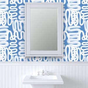 Blue Wallpaper Graffiti Squiggle by Danika_herrick Punk - Etsy