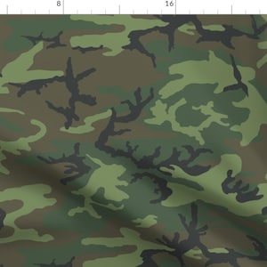 Camo Fabric - Lime Color Camo By Ricraynor- ERDL Camouflage Camping Solider Nursery Cotton Fabric By The Yard With Spoonflower
