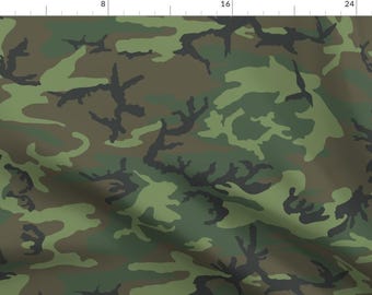 Camo Fabric - Lime Color Camo By Ricraynor- ERDL Camouflage Camping Solider Nursery Cotton Fabric By The Yard With Spoonflower