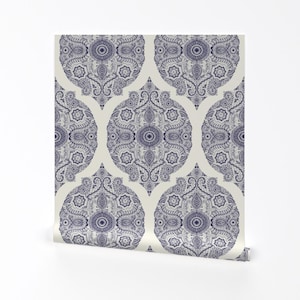 Moroccan Wallpaper - Explorations In Ink And Symmetry By Micklyn - Ogee Custom Printed Removable Self Adhesive Wallpaper Roll by Spoonflower