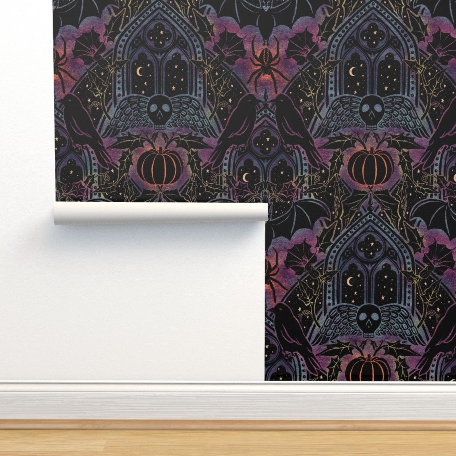 Raven Wallpaper Dark Gothic Large Scale by Byre_wilde - Etsy