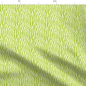 Zebra Fabric - Girls Rock Green Zebra Stripes By Risarocksit - Zebra Woodgrain Punk Rock Quilt Cotton Fabric By The Yard With Spoonflower