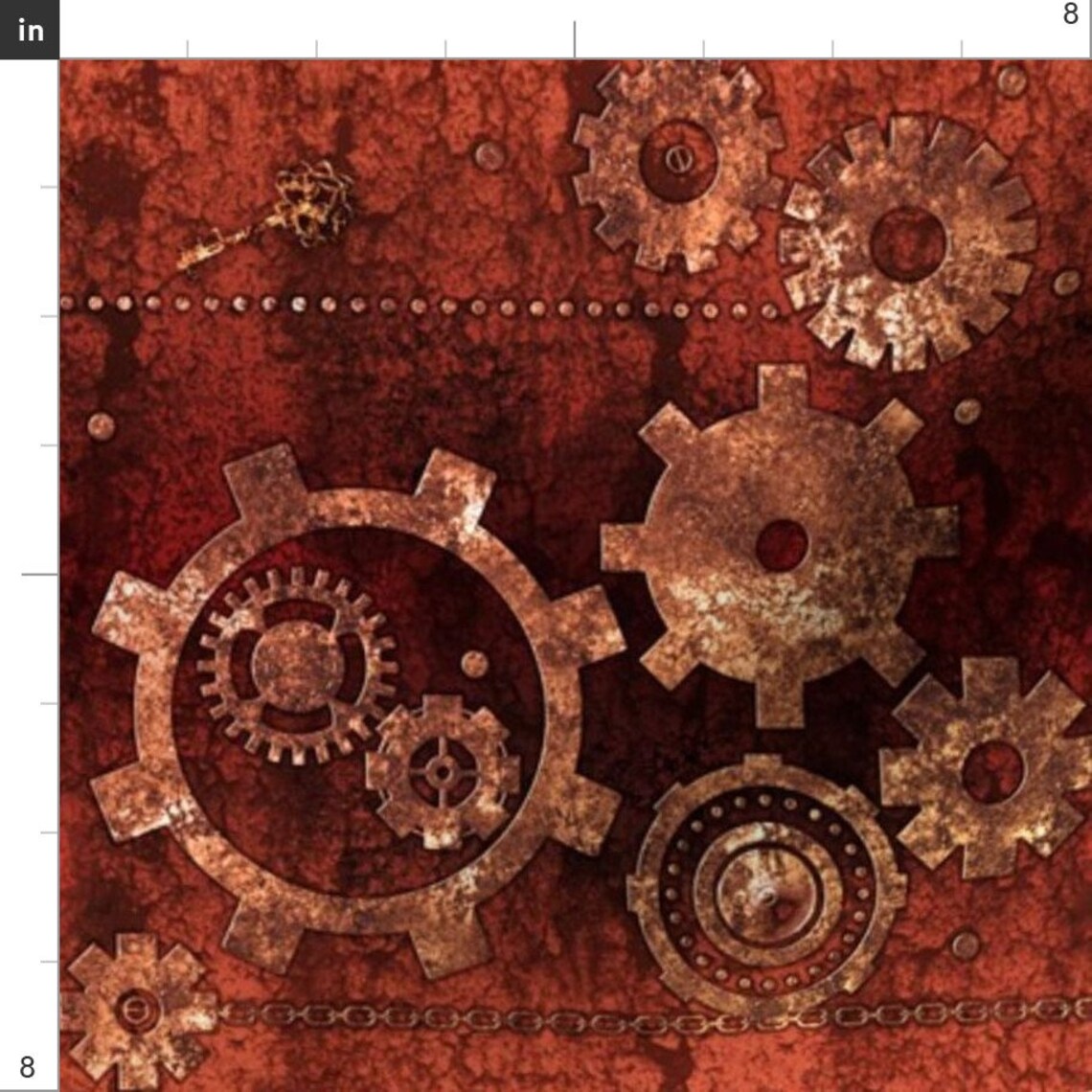 Steampunk Fabric Gears by Jadegordon Steampunk Gears Wheel Etsy