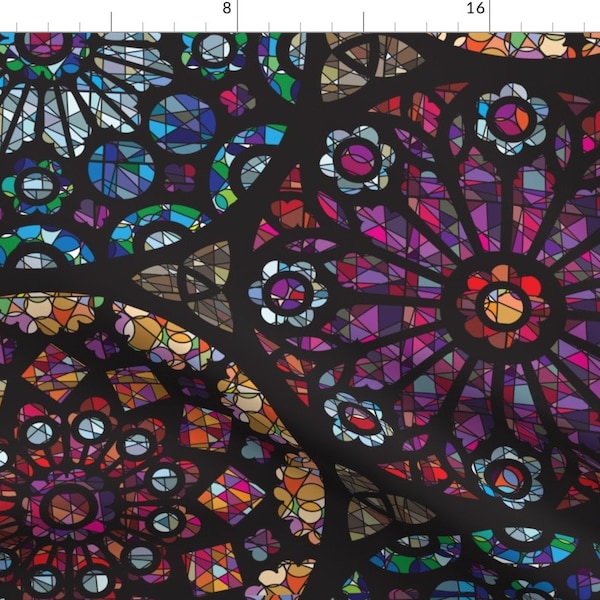 Stained Glass Fabric Etsy
