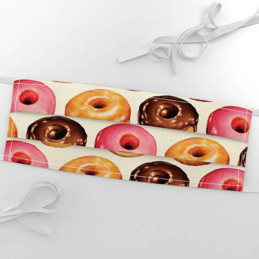 Assorted Donuts Fabric Donut Pattern By Kellygilleran Etsy