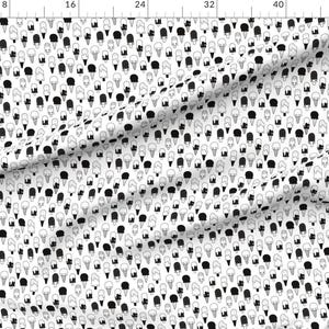 Kawaii Ice Cream Fabric - Sweet Ice Cream Ice Pop Sugar Kawaii Black White By Littlesmilemakers- Cotton Fabric By The Yard With Spoonflower image 2