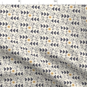 Cycling Bike Ride Fabric - Road Bike, Multi Directional, Small By Katie Hayes - Bicycle Bike Ride Cotton Fabric By The Yard With Spoonflower