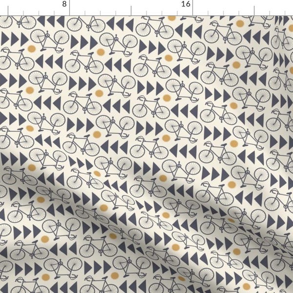 Cycling Bike Ride Fabric - Road Bike, Multi Directional, Small By Katie Hayes - Bicycle Bike Ride Cotton Fabric By The Yard With Spoonflower
