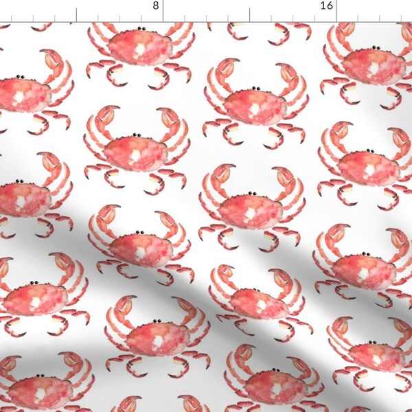 Crab Fabric Etsy