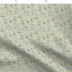 Desert Cactus Fabric - Southwestern Cacti By Zirkus Design - Desert Cactus Succulent Southwestern Cotton Fabric By The Yard With Spoonflower