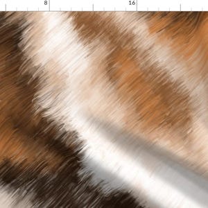 Black Fabric - Calico  by marlenewagenhofer_art -  White Orange Animal Print Fur Calico Cat Hair Cat Fabric by the Yard by Spoonflower