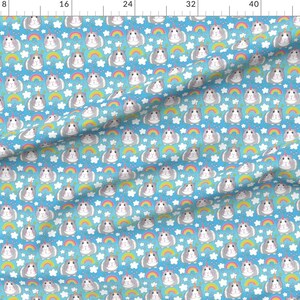 Guinea Pig Unicorn Fabric - Guinea Pig Unicorns-And-Rainbows By Lilcubby - Guinea Pigs Rainbows Cotton Fabric By The Yard With Spoonflower image 2