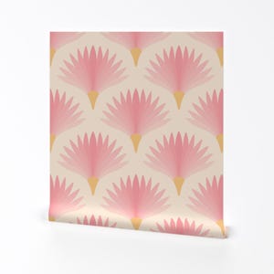 Rose Pink Dianthus Removable Peel and Stick Wallpaper - Abstract Floral Large Scale - Wall Art Wall Decor - Pink Art Deco by pippa_shaw