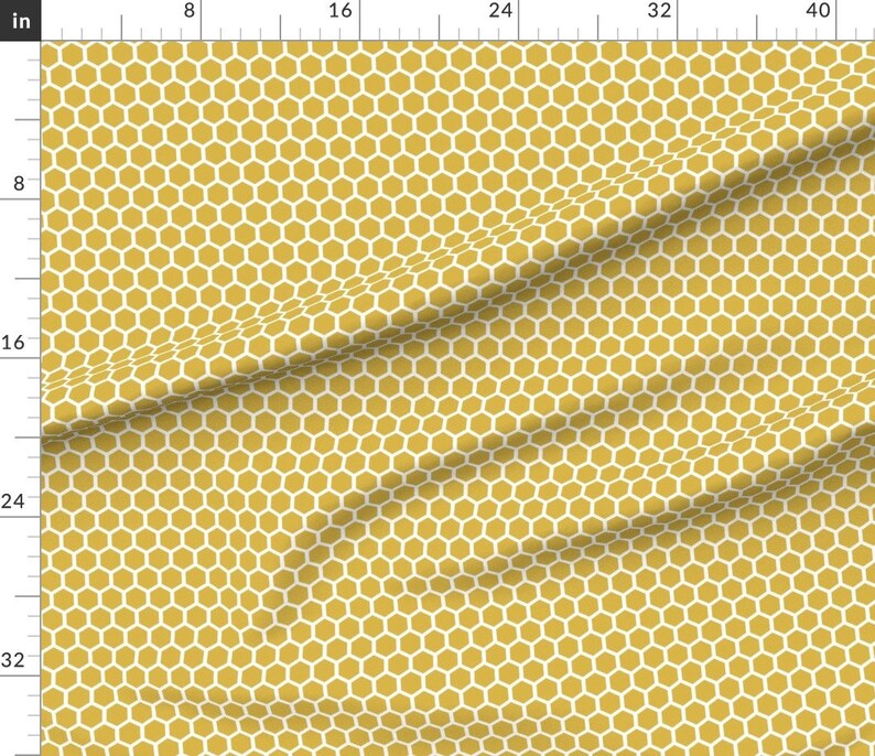 Bees Fabric Golden By Mrshervi Etsy