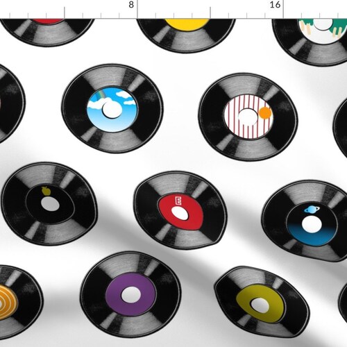 Music Note Fabric Black and White Music Notes Large by Etsy