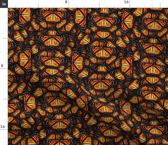 Orange Monarch Wings Fabric Heaps Of Orange Monarch | Etsy