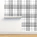 Plaid Wallpaper - Traditional Plaid Gray White By Peacoquettedesigns - Custom Printed Removable Self Adhesive Wallpaper Roll by Spoonflower