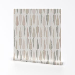 Mid Century Tapete - Abnehmbare selbstklebende Tapetenrolle von Spoonflower