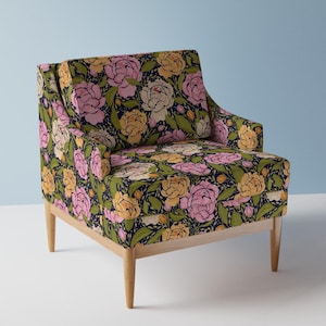 Peony Upholstery Fabric- Dreaming Peonies  by mitalimdesigns -  Flowers Floral Spring Garden Botanical  Fabric By The Yard With Spoonflower