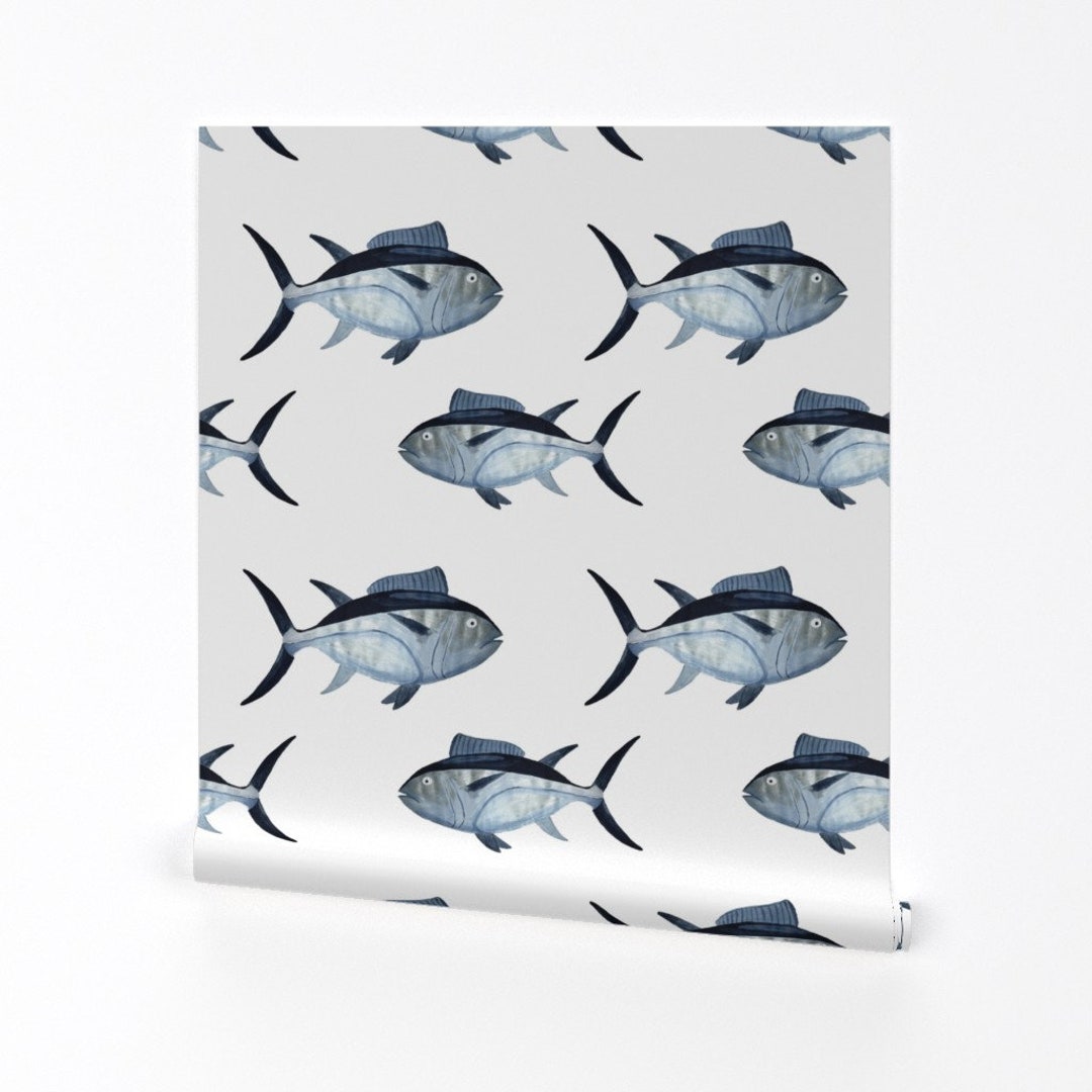 Tuna Fish Wallpaper Bluefin Tuna by Arwenartanddesign Nautical Sea