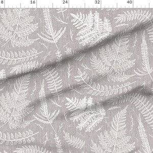 Neutral Bedding Fabric - Fern Airy Taupe Woodland Neutral By Bridgettstahlman - Neutral Bedding Cotton Fabric By The Yard With Spoonflower image 2