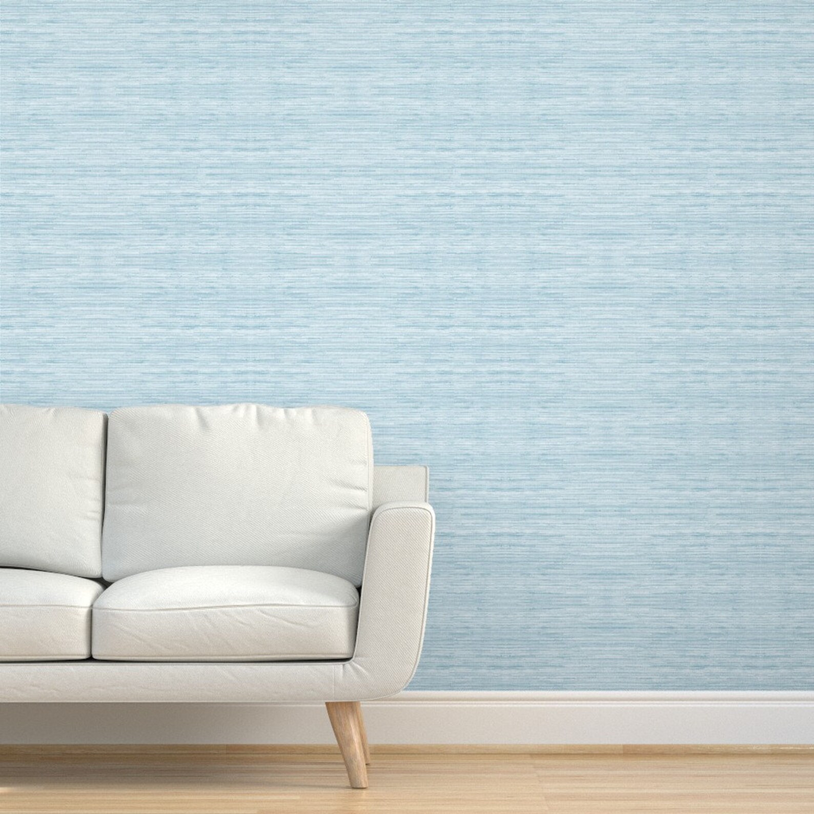 Light Blue Wallpaper Grasscloth in Coastal Blue by Willow Etsy