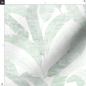 Tropical Fabric - Banana Leaf Light by holli_zollinger - Botanical Watercolor Palm Banana Leaf Pastel Fabric by the Yard by Spoonflower image 3