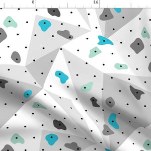 Bouldering Fabric - Climbing Gym by littlesmilemakers - Climbing Holds Grips Climber Geometric Abstract Fabric by the Yard by Spoonflower