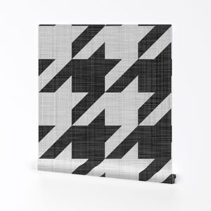 Houndstooth Wallpaper -  The Houndstooth Check By Peacoquettedesigns - Custom Printed Removable Self Adhesive Wallpaper Roll by Spoonflower