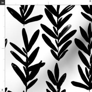 Black and White Sage Fabric Sage Black and White by - Etsy