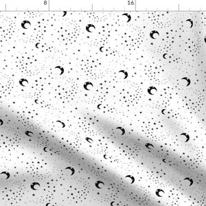 Celestial Dreams Fabric - Celestial Dreams White By Electrogiraffe - Stars Celestial Moons Space Cotton Fabric By The Yard With Spoonflower