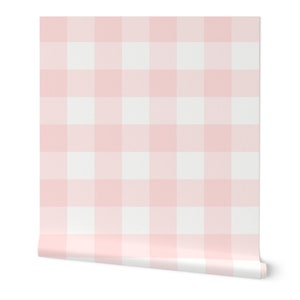 Buffalo Check Wallpaper Gingham Pastel Pink by Dept 6 - Etsy