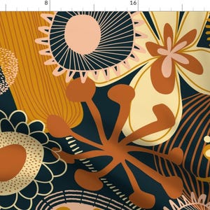 Scandi Floral Fabric - Jumbo Fantasy Flowers by house_of_may - Pink Floral Bag Hand Drawn Large Scale Fabric by the Yard by Spoonflower
